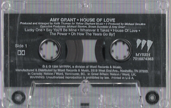 Amy Grant – House Of Love (CASSETTE)