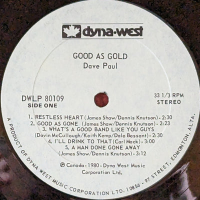 Dave Paul ‎– Good As Gold