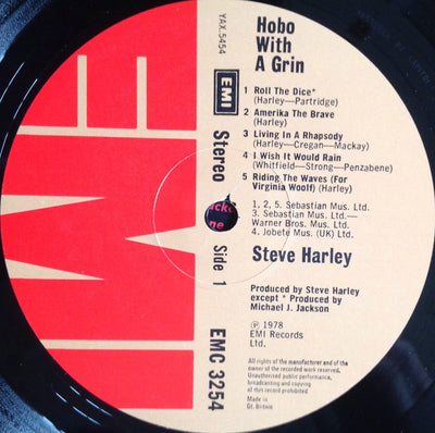 Steve Harley – Hobo With A Grin (UK Pressing)