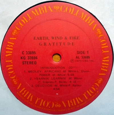 Earth, Wind & Fire ‎– Gratitude (2 discs)