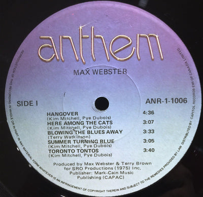 Max Webster ‎– Max Webster (1978 Canadian Reissue)