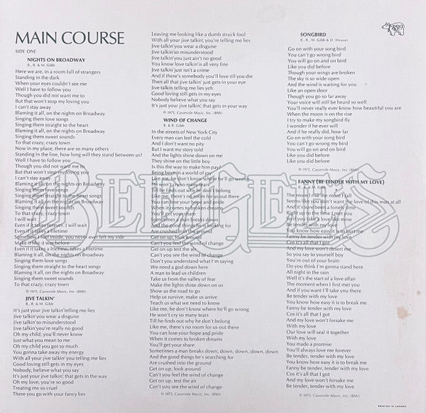 Bee Gees ‎– Main Course (Don Mills Pressing)