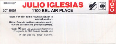 Julio Iglesias – 1100 Bel Air Place (Cassette)