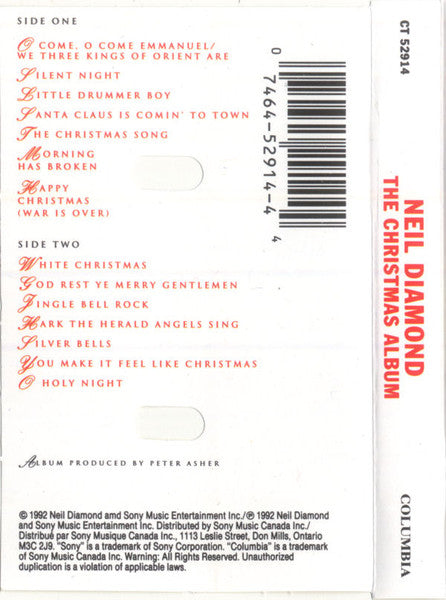 Neil Diamond – The Christmas Album (CASSETTE)