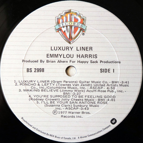 Emmylou Harris ‎– Luxury Liner