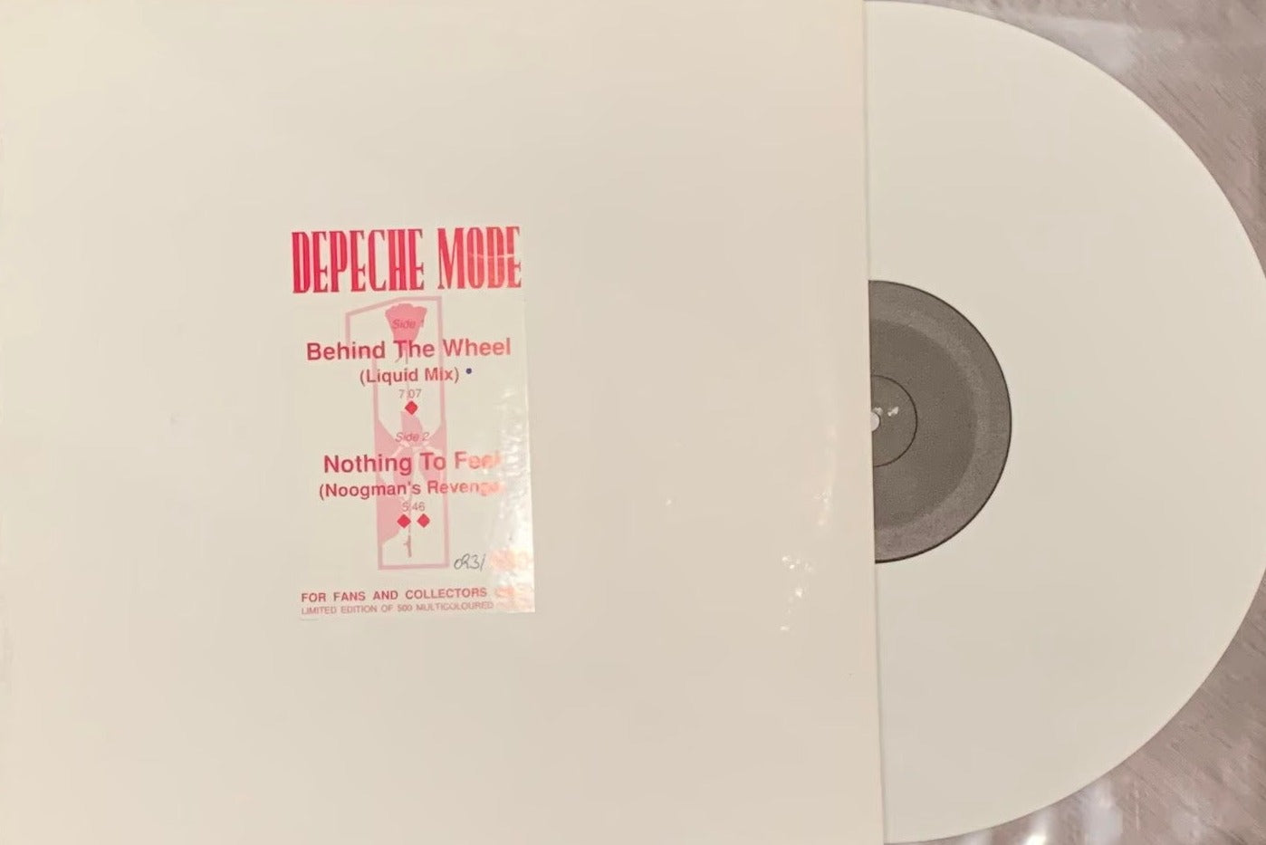 Depeche Mode-Behind the wheel/ Nothing to feel  (12", 45 RPM,  Limited Edition # 093/500)