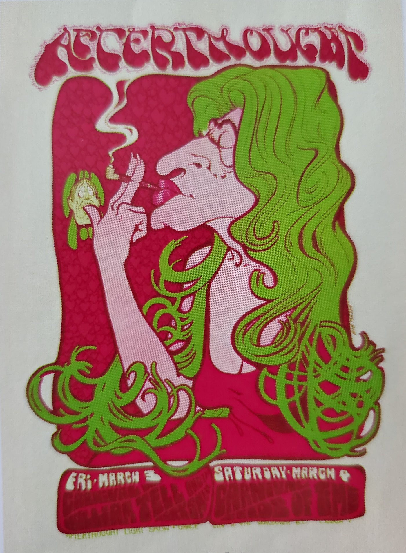 Afterthought Poster A44 Lady Green Hair, Smoking