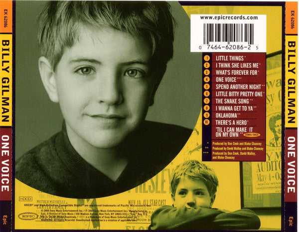 Billy Gilman – One Voice (CD ALBUM) – Redrum Records
