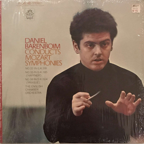 Daniel Barenboim, The English Chamber Orchestra* ‎– Mozart Symphonies: No. 32 In G, K.318; No. 35 In D, 'Haffner' K.385; No. 38 In D, 'Prague' K.504