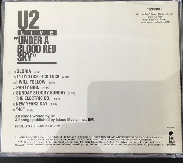 U2 – Under A Blood Red Sky (CD ALBUM)
