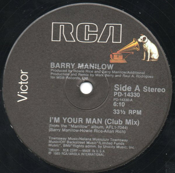 Barry Manilow ‎– I'm Your Man