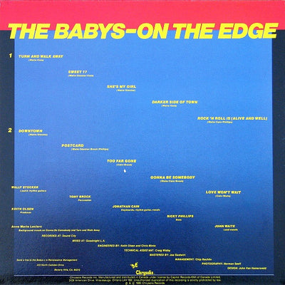 The Babys ‎– On The Edge