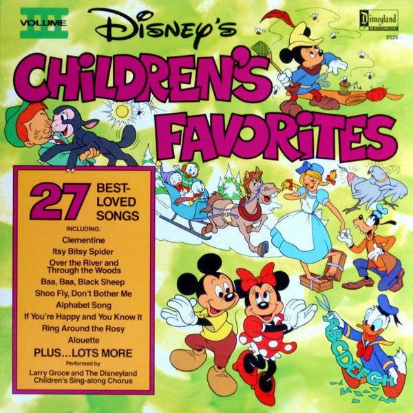 Larry Groce And The Disneyland Children's Sing-Along Chorus – Disney's Children's Favorites Volume III (Cassette)