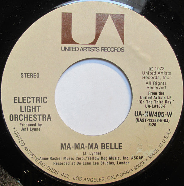 Electric Light Orchestra ‎– Ma-Ma-Ma Belle(7" 45RPM)