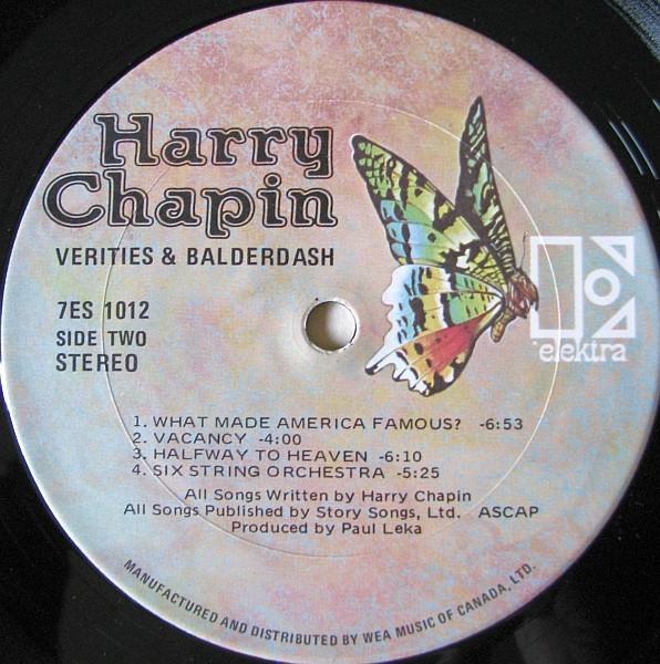 Harry Chapin ‎– Verities & Balderdash