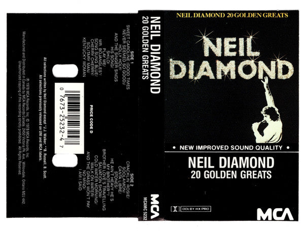 Neil Diamond – 20 Golden Greats (CASSETTE)
