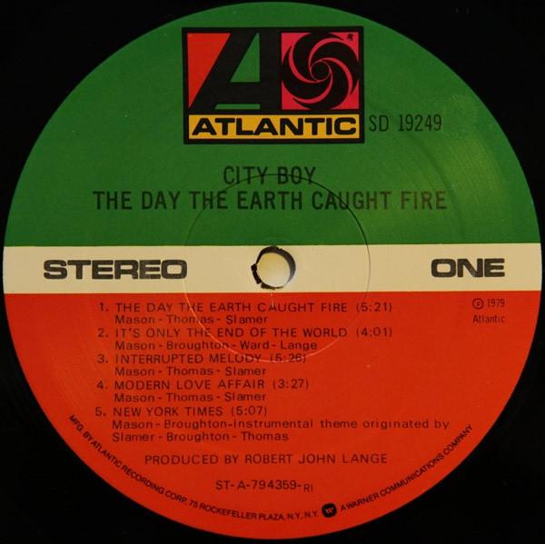 City Boy ‎– The Day The Earth Caught Fire
