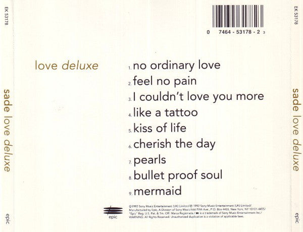 Sade – Love Deluxe (CD ALBUM)