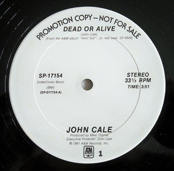 John Cale – Dead Or Alive (12" Single) Promo