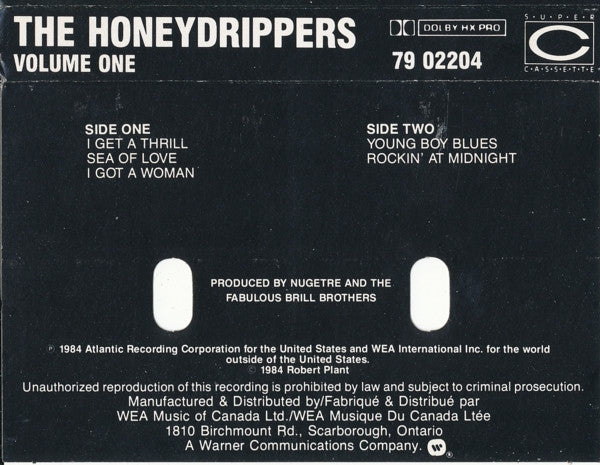 The Honeydrippers – Volume One (CASSETTE)