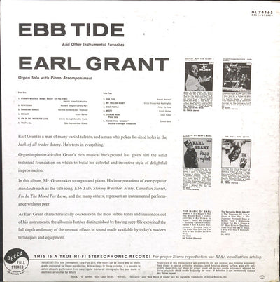 Earl Grant – Ebb Tide And Other Instrumental Favorites
