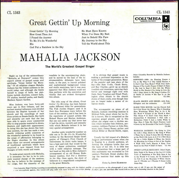 Mahalia Jackson – Great Gettin' Up Morning