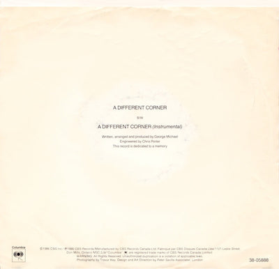 George Michael – A Different Corner(7", 45 RPM, Single)