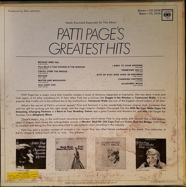Patti Page ‎– Greatest Hits