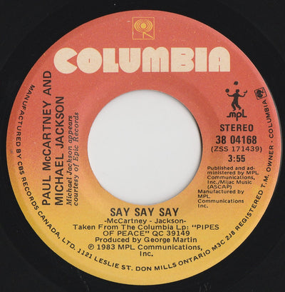 Paul McCartney And Michael Jackson – Say Say Say (7" Single 45)