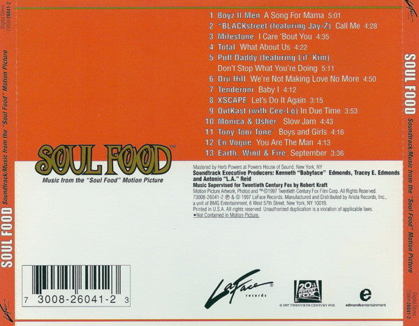 Various ‎– Soul Food Soundtrack (CD ALBUM)