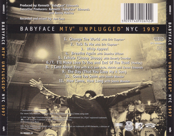 Babyface – MTV Unplugged NYC 1997 (CD Album)