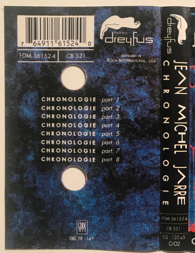 Jean Michel Jarre* – Chronologie (Cassette)