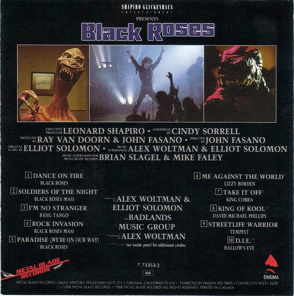 BLACK ROSES / ORIGINAL MOTION PICTURE SOUNDTRACK-