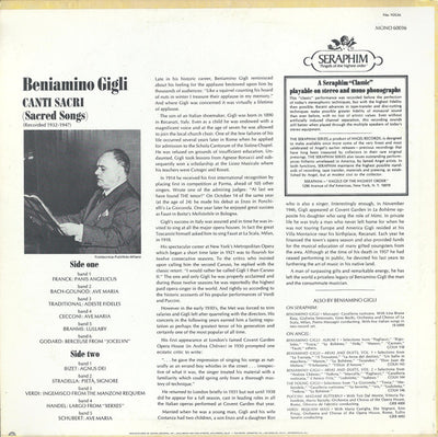 Beniamino Gigli – Canti Sacri (Sacred Songs) (Recorded 1932-47)