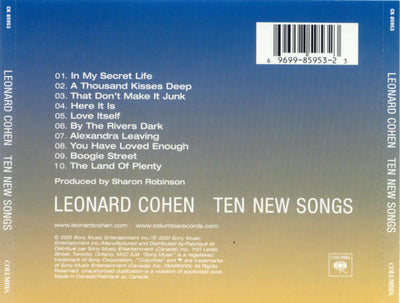 Leonard Cohen – Ten New Songs (CD ALBUM)