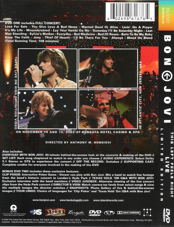 Bon Jovi – This Left Feels Right (Live) (Limited Edition) (2 DVDs) (CONCERT DVD)