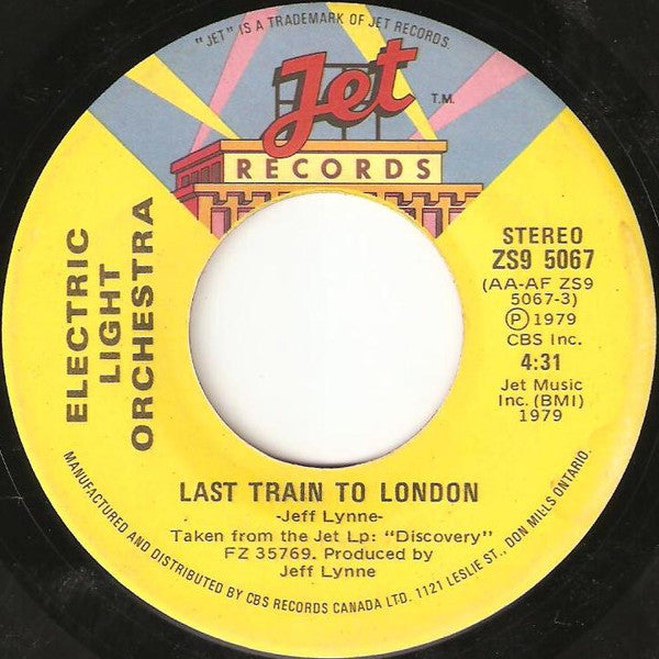 Electric Light Orchestra ‎– Last Train To London (7" 45RPM)