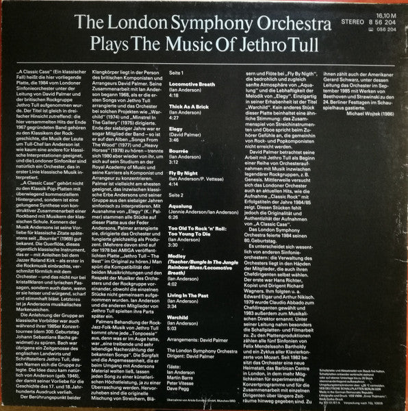 The London Symphony Orchestra Featuring Ian Anderson – The London Symphony Orchestra Plays The Music Of Jethro Tull Featuring Ian Anderson (A Classic Case) (CD ALBUM)