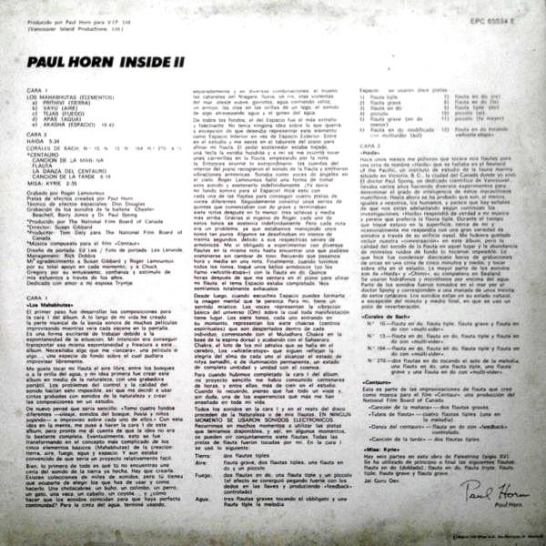 Paul Horn ‎– Inside II