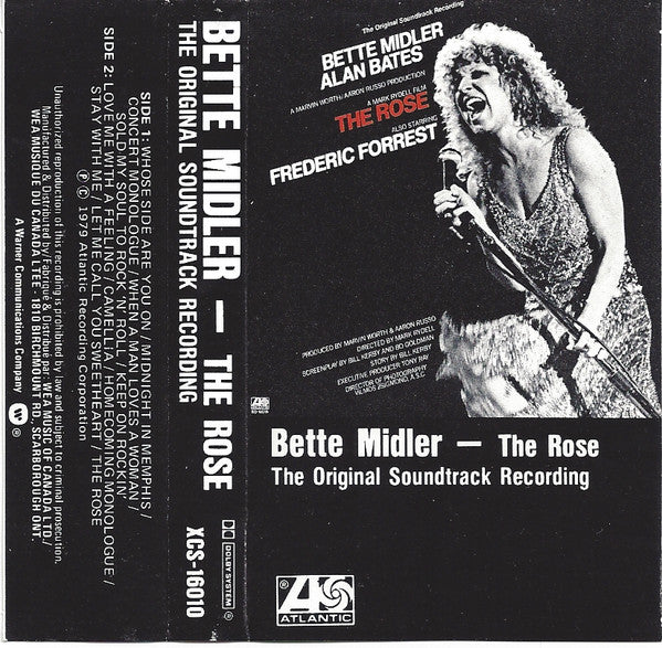 Bette Midler – The Rose - The Original Soundtrack Recording (Cassette)