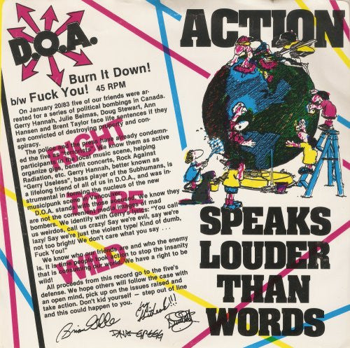 D.O.A.  – Right To Be Wild-7'' 45RPM
