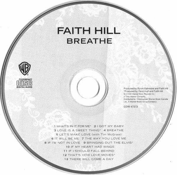 Faith Hill ‎– Breathe (CD Album)