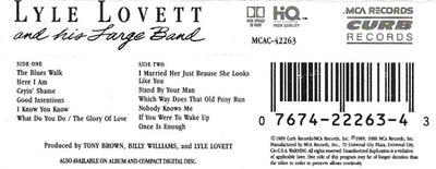Lyle Lovett And His Large Band – Lyle Lovett And His Large Band (Cassette)