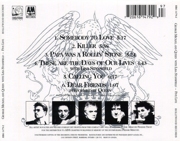 George Michael And Queen With Lisa Stansfield – Five Live (CD ALBUM)