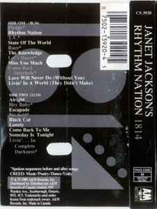 Janet Jackson – Rhythm Nation 1814 (CASSETTE)