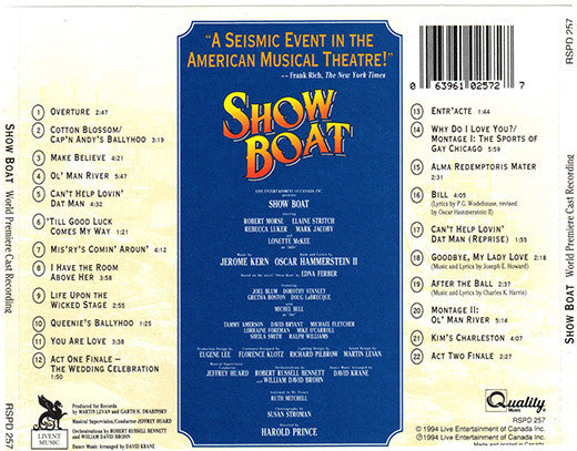 Jerome Kern, Oscar Hammerstein II, P.G. Wodehouse – Show Boat (CD ALBUM)