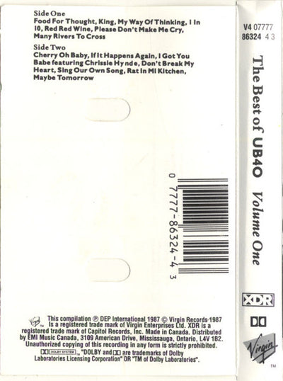 UB40 – The Best Of - Volume One (CASSETTE)