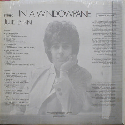 Julie Lynn ‎– In A Windowpane