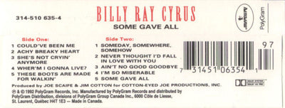 Billy Ray Cyrus – Some Gave All (CASSETTE)