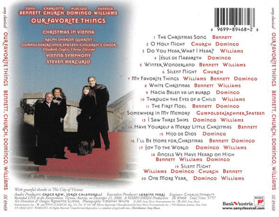 Tony Bennett • Charlotte Church • Placido Domingo • Vanessa Williams – Our Favorite Things (CD ALBUM)